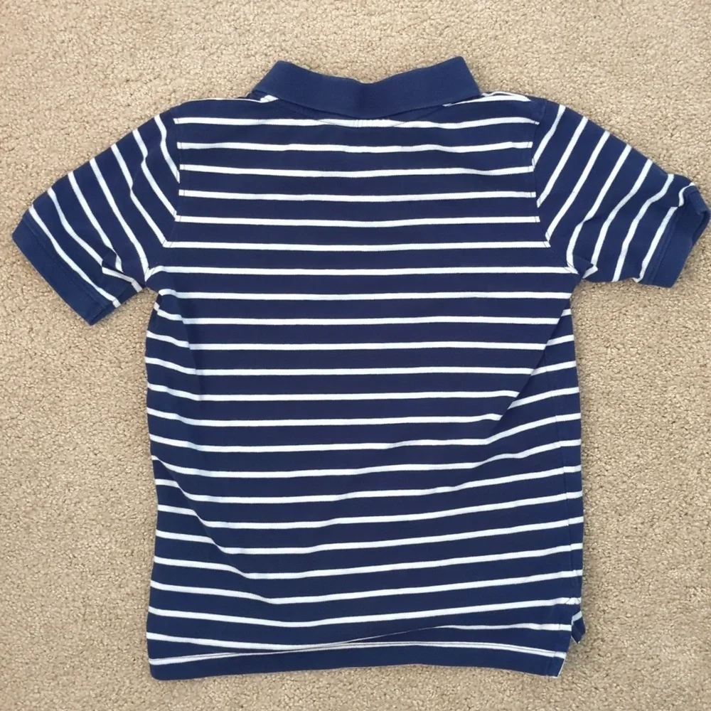 Carter's Navy and White Striped Polo Shirt